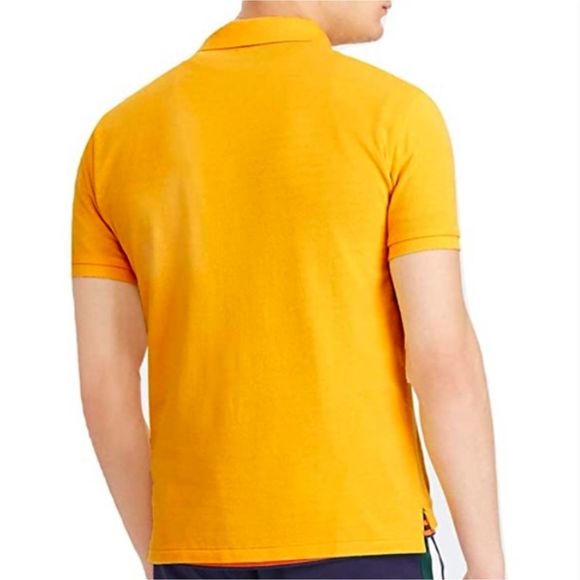 Men Polo Ralph Lauren Polo SLIM FIT Yellow Shirt - Picture 3 of 12